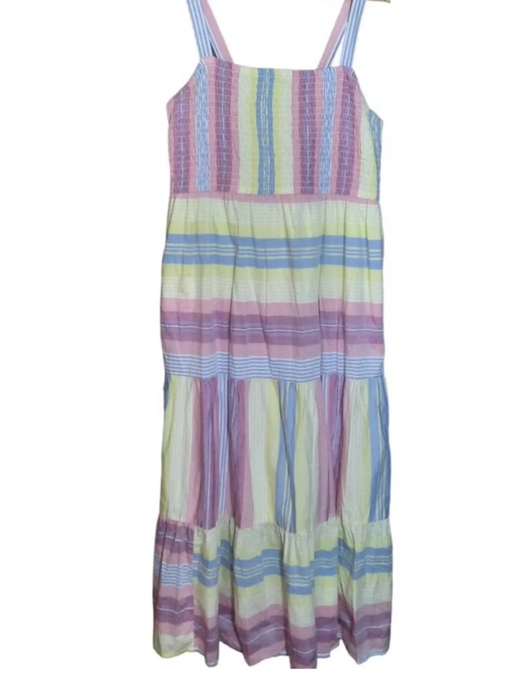 New Lane Bryant Pastel Striped Smocked Maxi Dress. Size 18/20